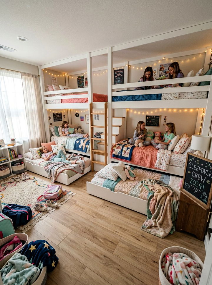 Quadruple Bunks With Trundles - 30 quadruple bedroom ideas