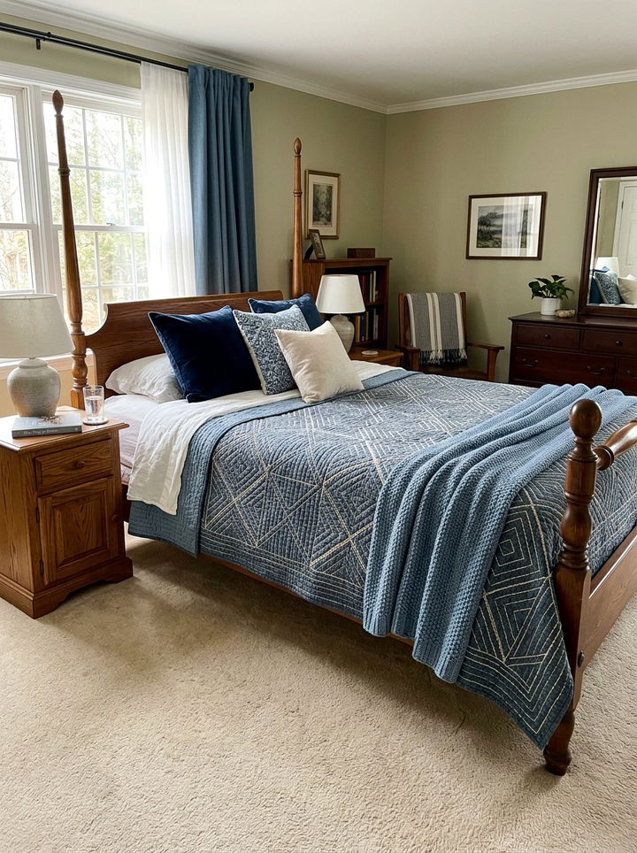 Quilted Coverlet - 30 bedroom texture layering ideas