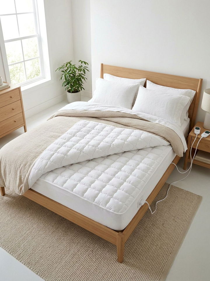 Quilted Heated Mattress Pad - 30 bedroom electric blankets
