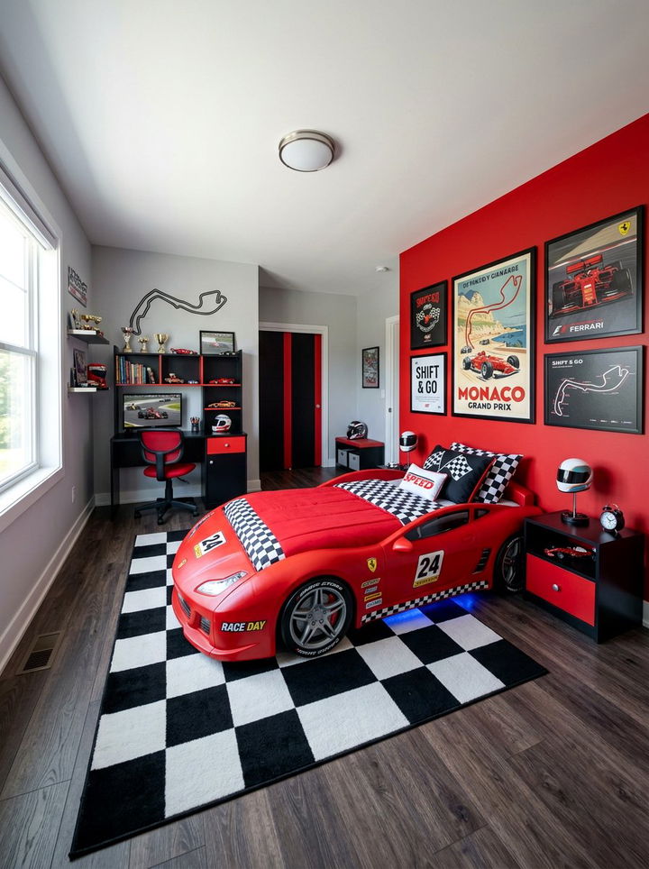 Race Car Bedroom - 30 boys bedroom ideas