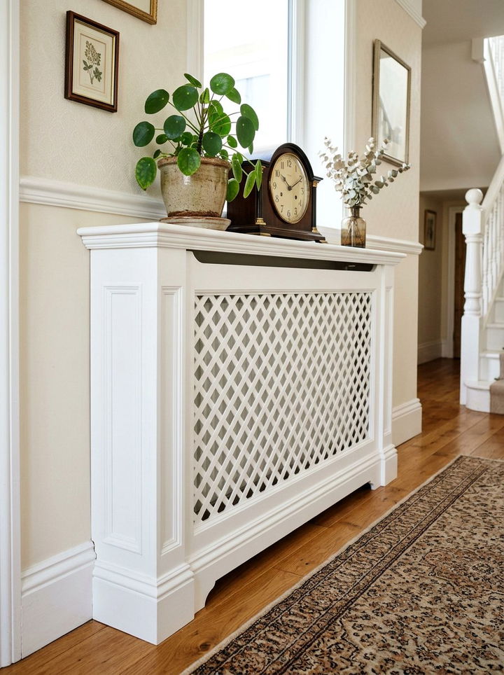 Radiator Cover Shelf - 30 bedroom small space solutions