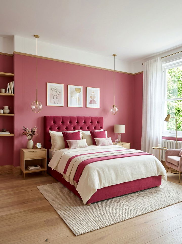 Raspberry Pink Bedroom - 30 berry bedroom ideas
