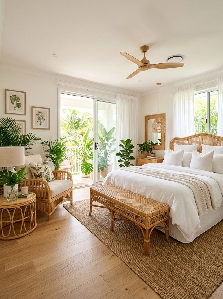 Rattan Bedroom Decor - 30 British colonial bedroom ideas