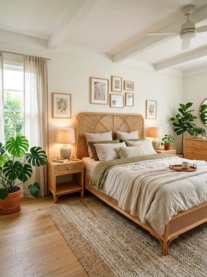 Rattan Bedroom Furniture - 30 bohemian bedroom ideas