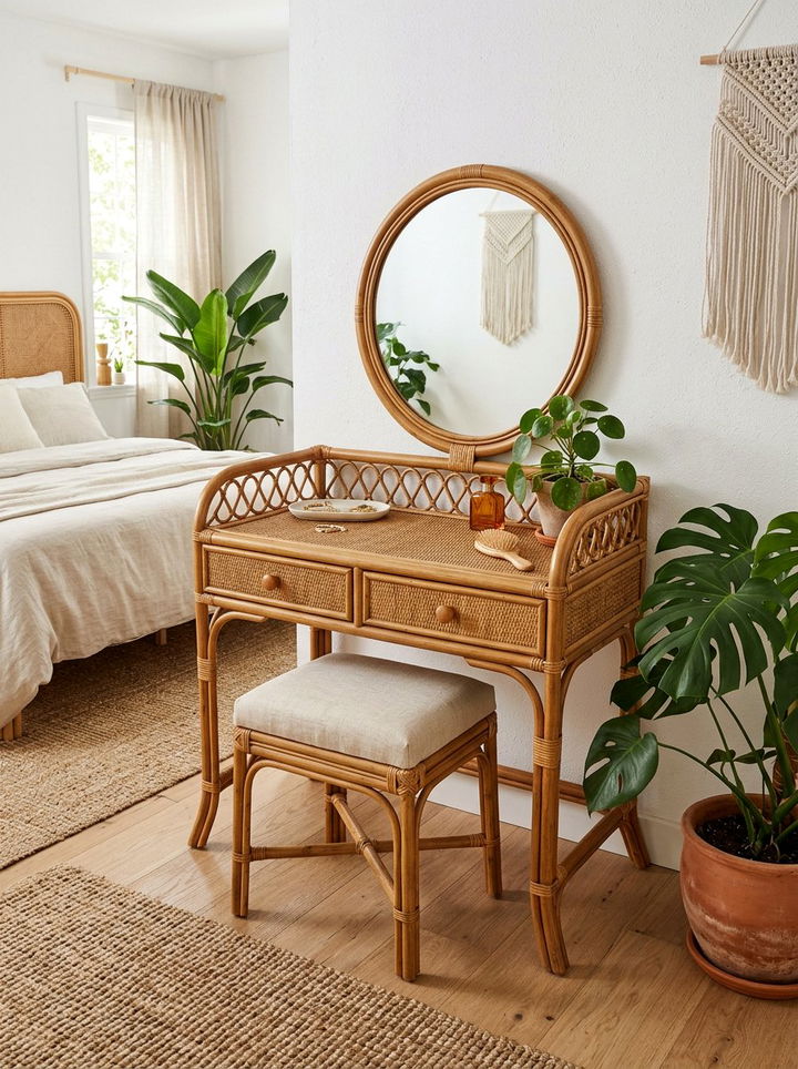 Rattan Bedroom Vanity Table - 30 bedroom vanity tables