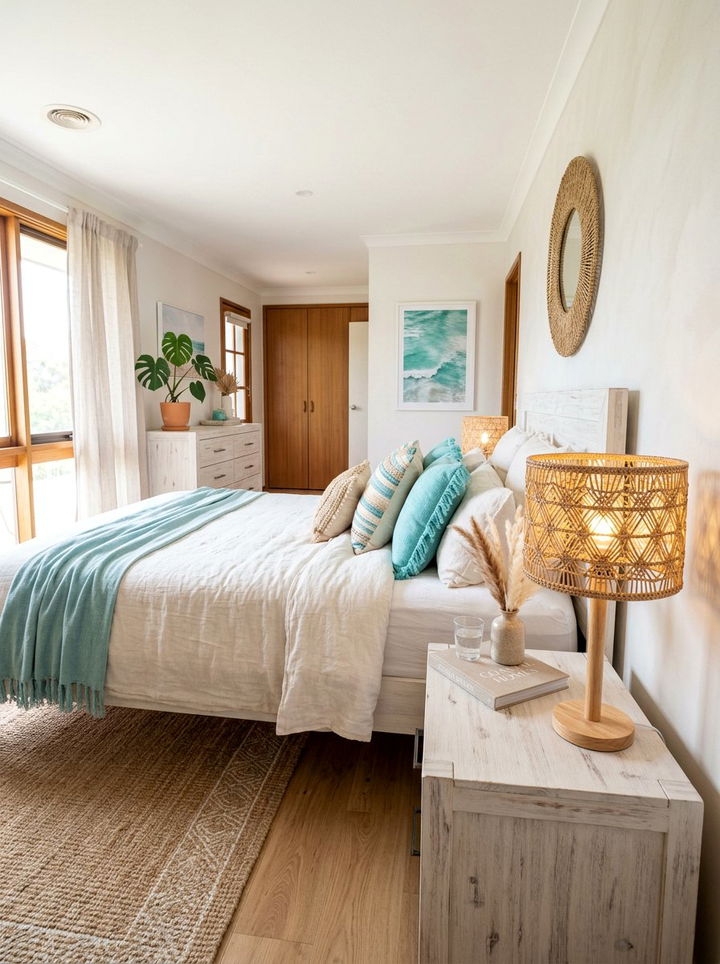 Rattan Bedside Lamp - 30 bedroom lamps