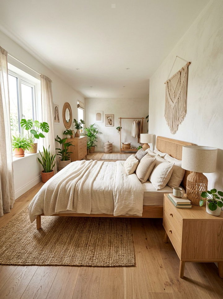 Rattan Bedside Table Lamp - 30 bedroom lamp ideas