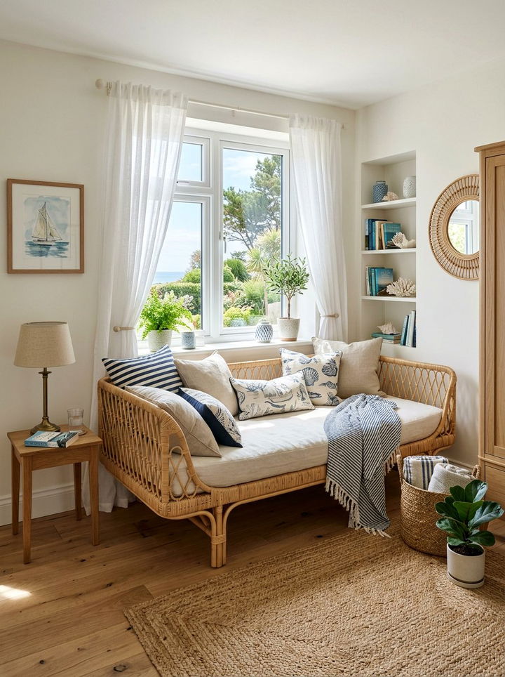 Rattan Daybed - 30 woven bedroom ideas