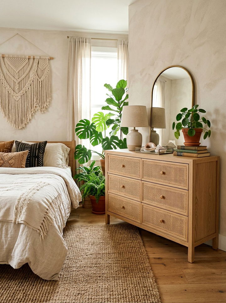 Rattan Dresser Chest - 30 bedroom dresser ideas