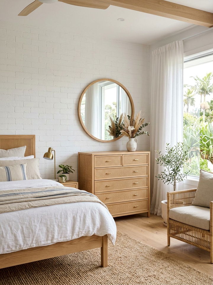 Rattan Dresser - 30 wicker bedroom ideas