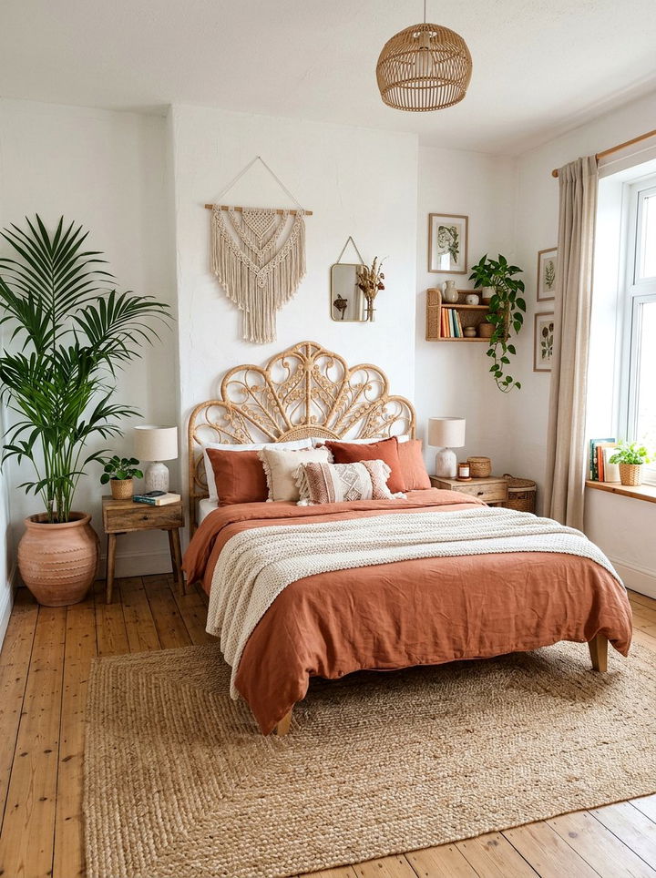 Rattan Headboard - 30 bedroom refresh ideas