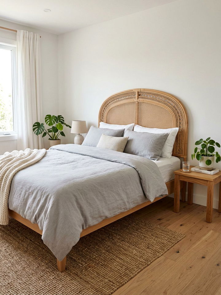 Rattan Headboard - 30 Norwegian bedroom ideas