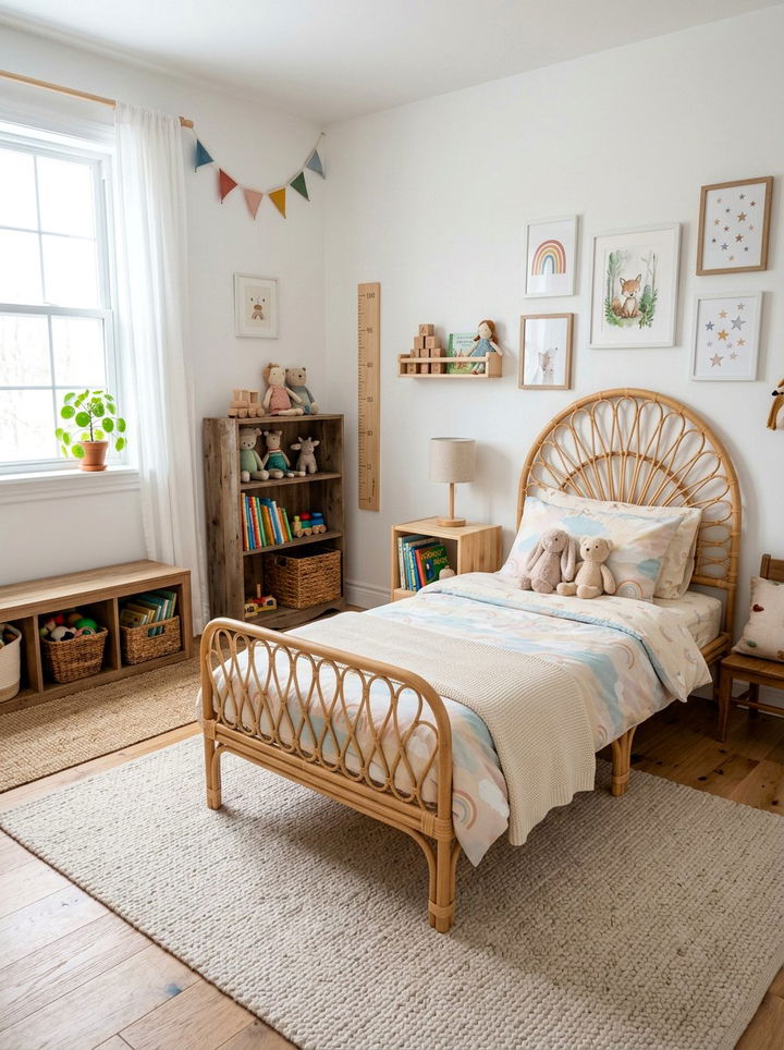 Rattan Kids Bed - 30 wicker bedroom ideas