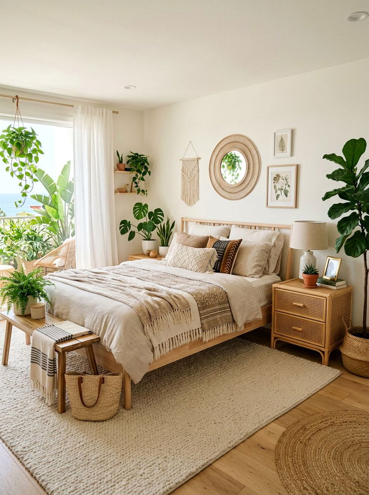 Rattan Nightstand - 30 bedroom nightstands