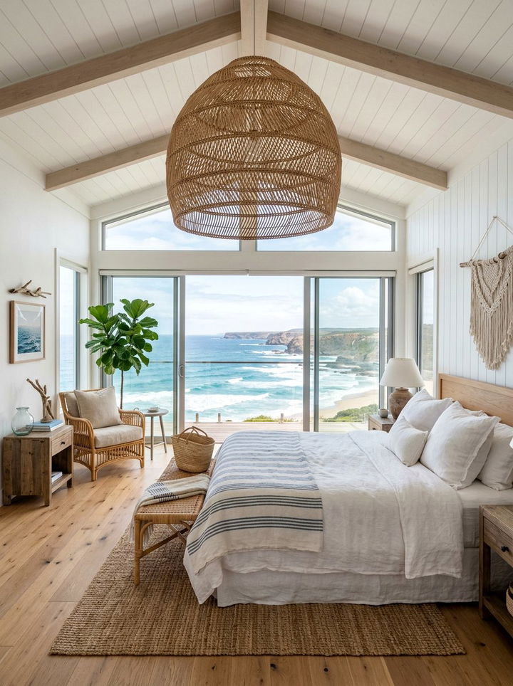 Rattan Pendant Light - 30 bedroom chandelier ideas