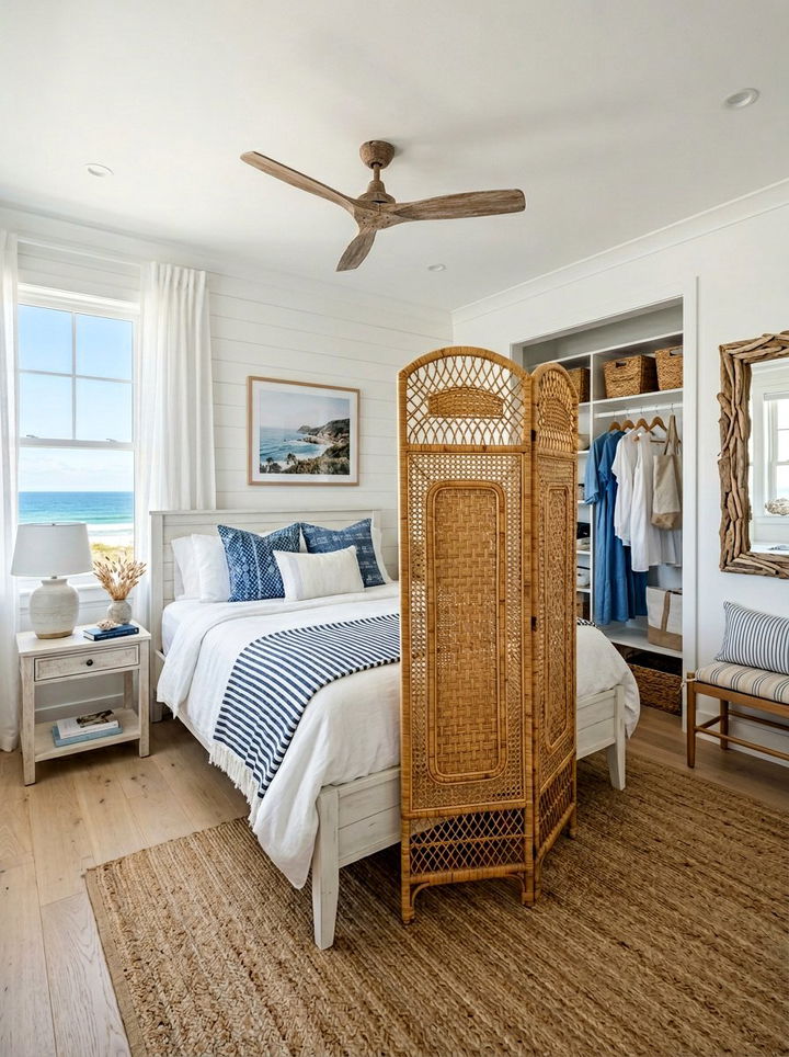 Rattan Privacy Screen - 30 bedroom closet dividers