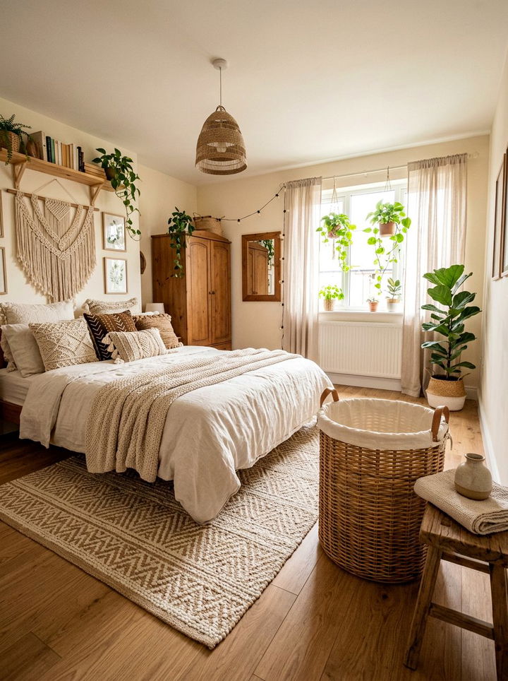 Rattan laundry basket with liner - 30 bedroom laundry baskets