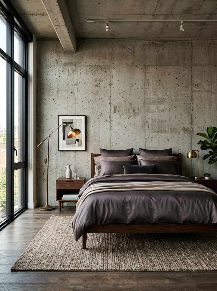 Raw Concrete Texture - 30 concrete bedroom ideas