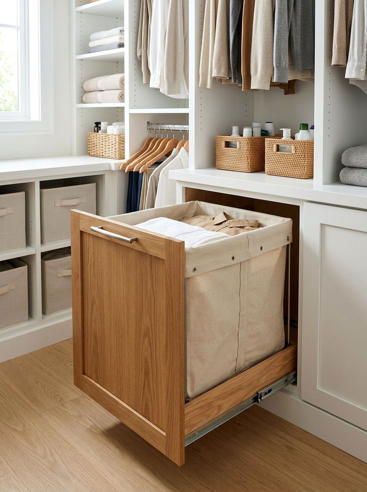 Reach In Closet Hidden Hamper Space - 30 bedroom reach-in closet ideas