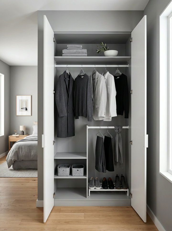 Reach In Closet Minimalist Design - 30 bedroom reach-in closet ideas
