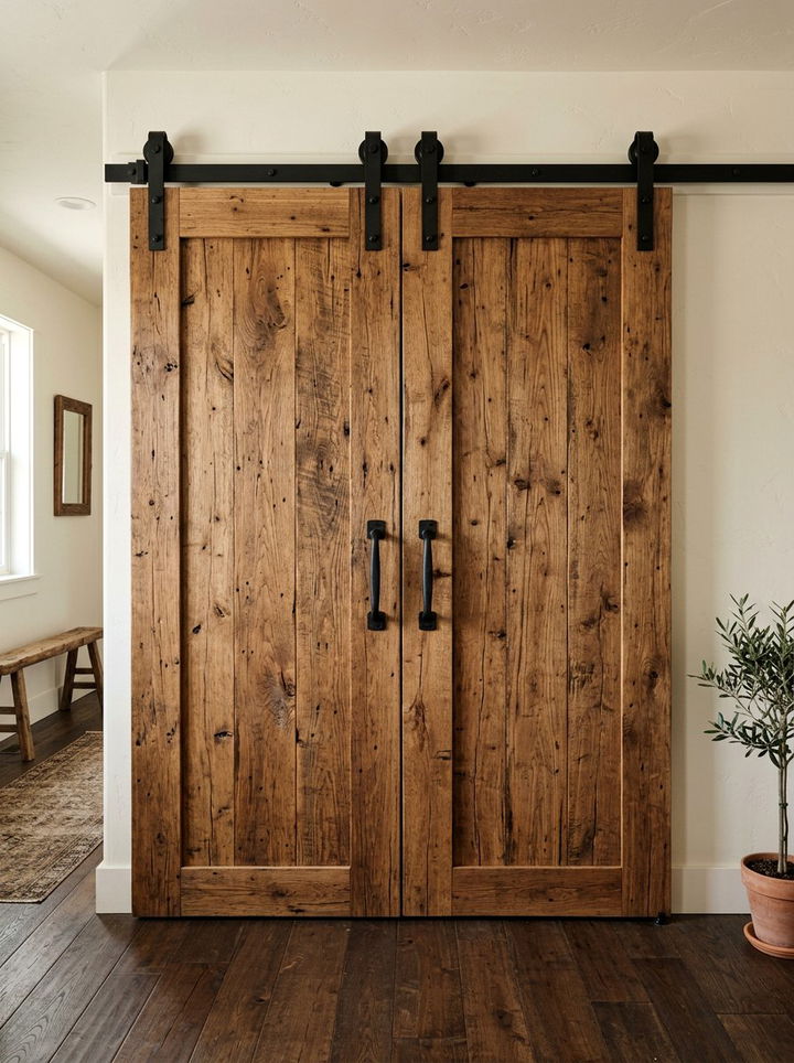 Reach In Closet Sliding Barn Doors - 30 bedroom reach-in closet ideas