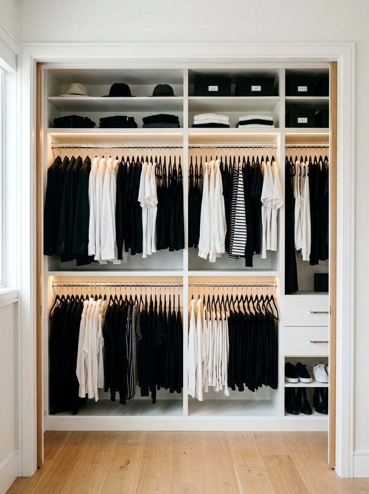 Reach In Closet Velvet Hanger System - 30 bedroom reach-in closet ideas