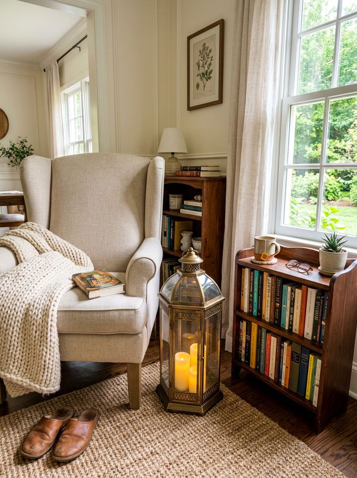 Reading Nook Floor Lantern - 30 bedroom candle lanterns