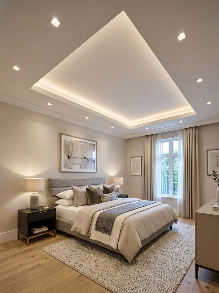 Recessed Ceiling Spotlights - 30 bedroom LED lighting ideas