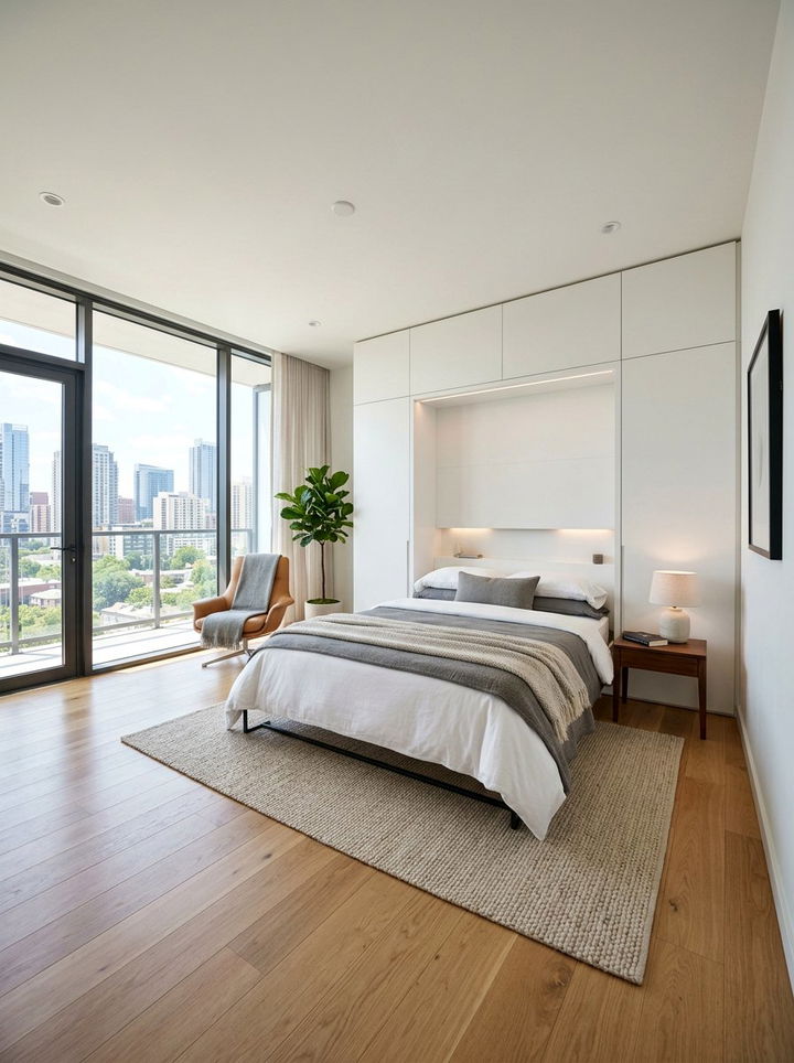 Recessed Wall Bed - 30 bedroom hidden bed ideas