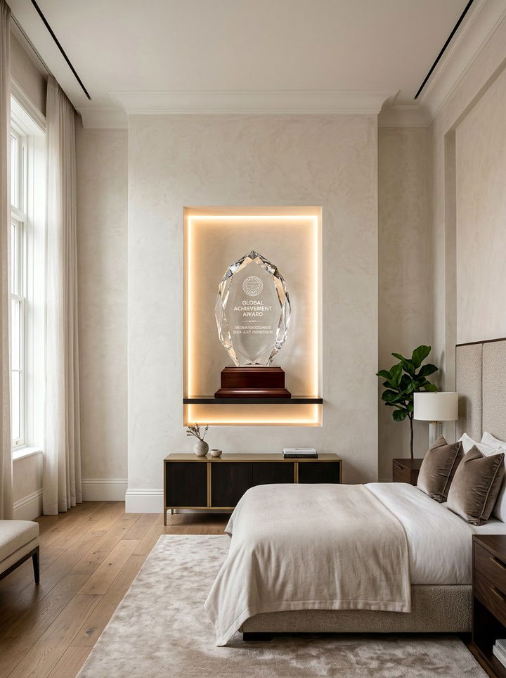 Recessed Wall Niche - 30 bedroom award display ideas
