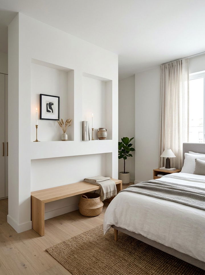 Recessed Wall Shelving Bedroom - 30 bedroom built-in shelves