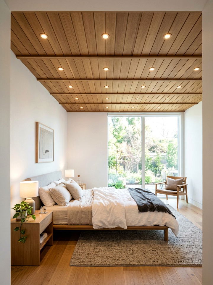 Recessed ceiling lighting - 30 Japanese bedroom ideas