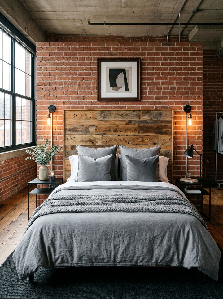 Reclaimed Pine Headboard - 30 bedroom pine furniture ideas