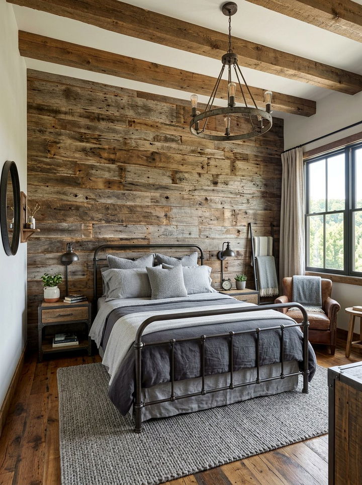 Reclaimed Timber Bedroom - 30 earthy bedroom ideas