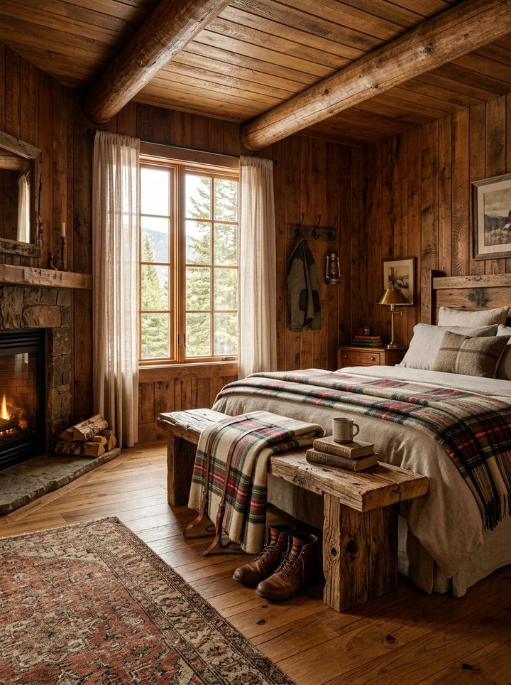 Reclaimed Wood Bench - 30 bedroom storage benches