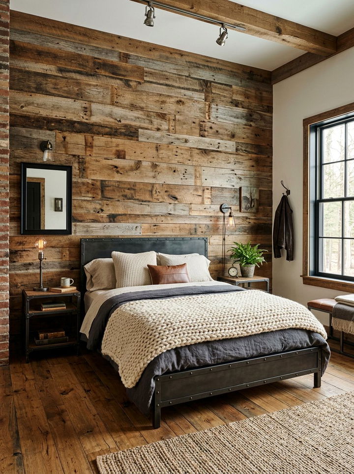 Reclaimed wood shiplap bedroom - 30 bedroom shiplap walls
