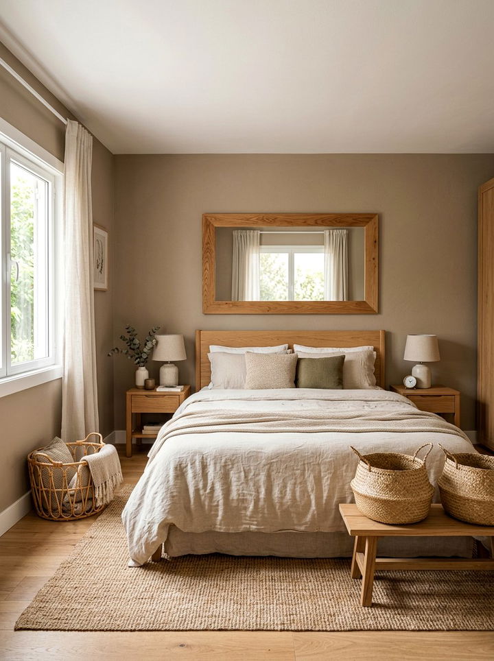 Rectangular Wood Mirror - 30 bedroom wall mirrors