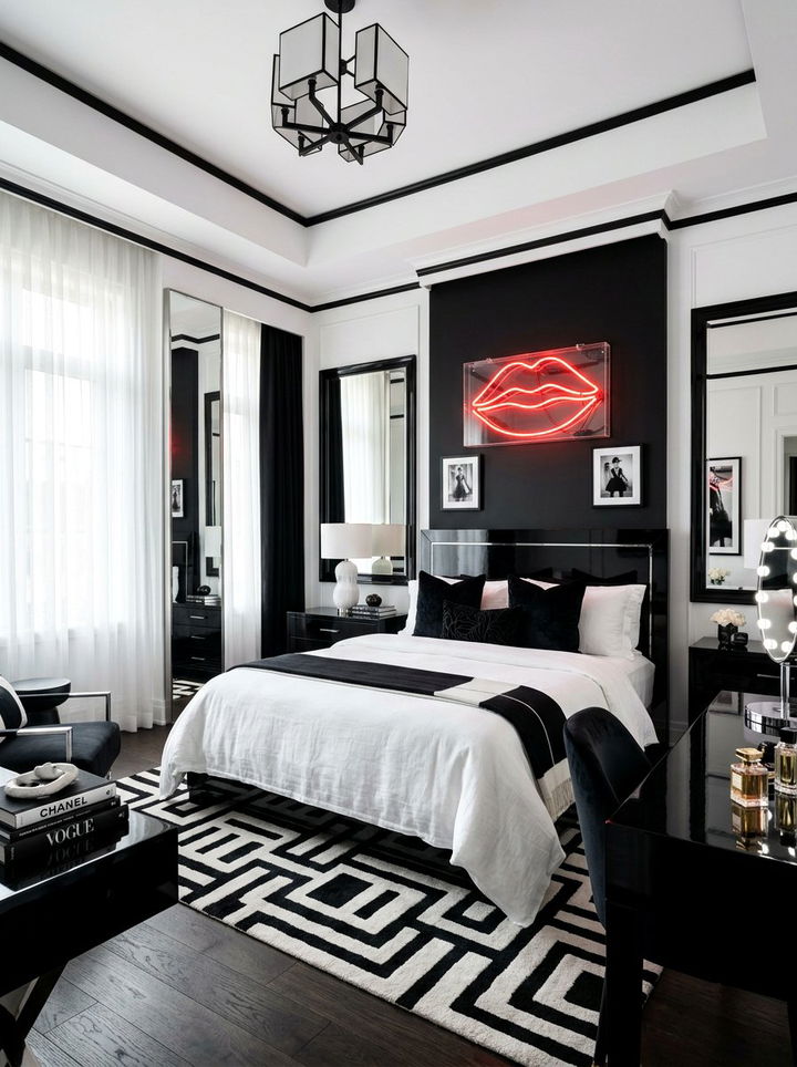 Red Lips Neon Sign - 30 bedroom neon signs