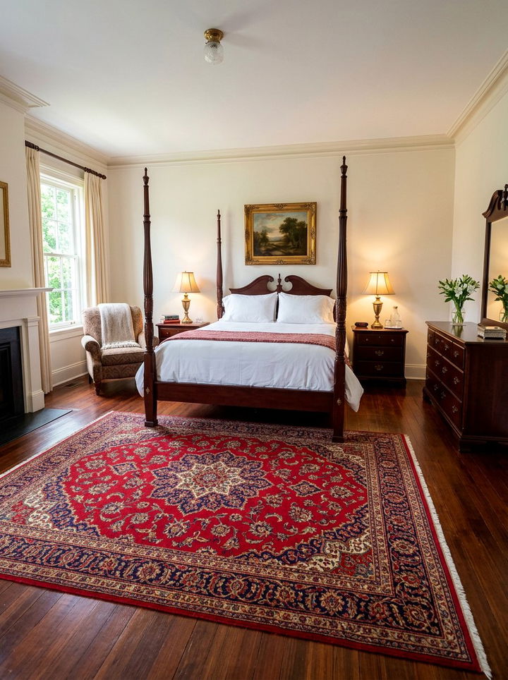 Red Persian rug bedroom - 30 bedroom Persian rugs