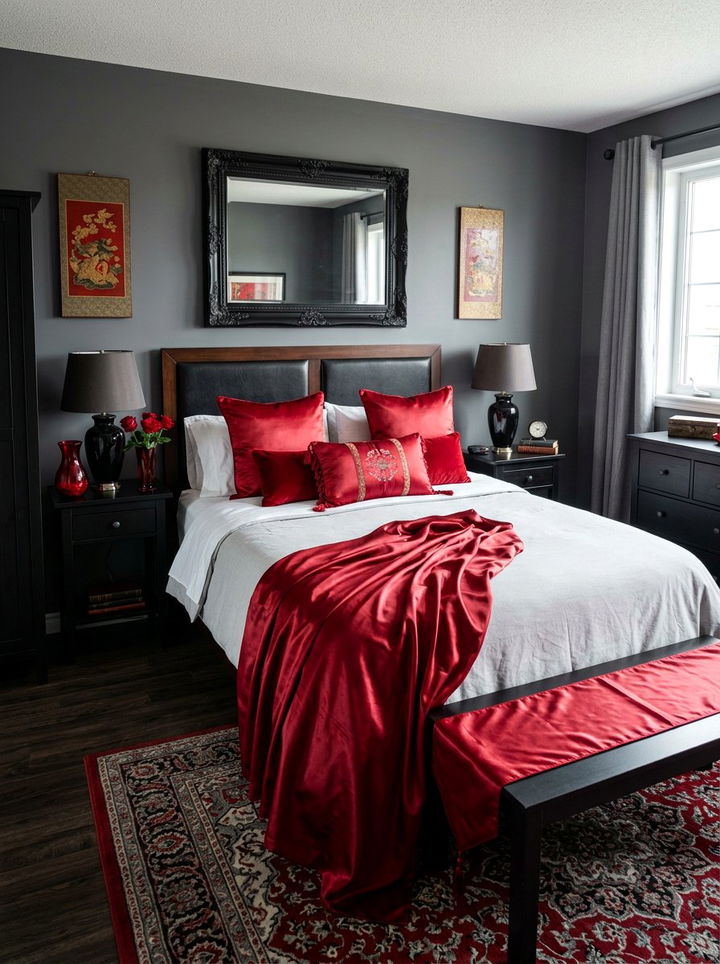 Red Satin Bedroom Decor - 30 satin bedroom ideas