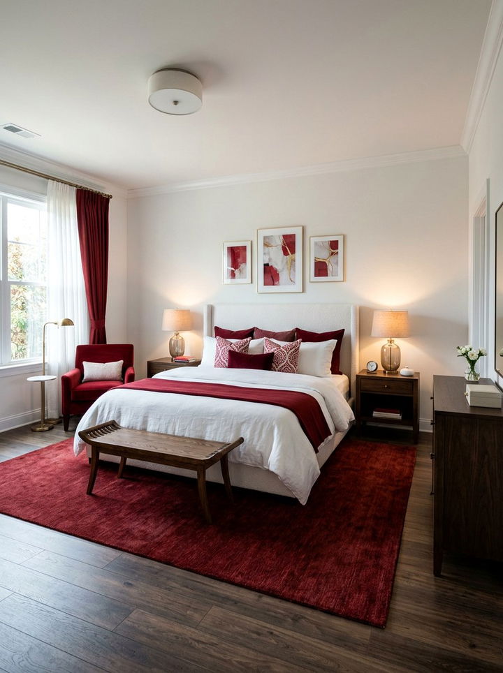 Red White Master Bedroom - 30 red and white bedroom color combo