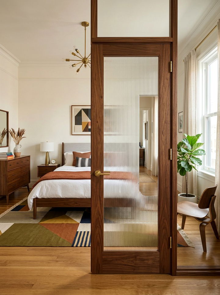 Reeded Glass Bedroom Door - 30 bedroom door designs