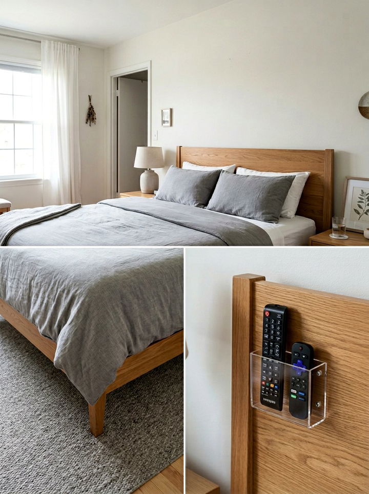 Remote Control Holder - 30 command strip bedroom ideas