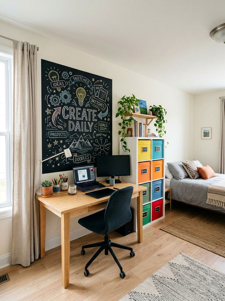 Removable chalkboard vinyl - 30 removable bedroom ideas