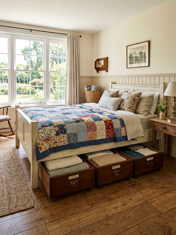 Repurposed Dresser Drawers Under Bed - 30 bedroom under bed storage ideas