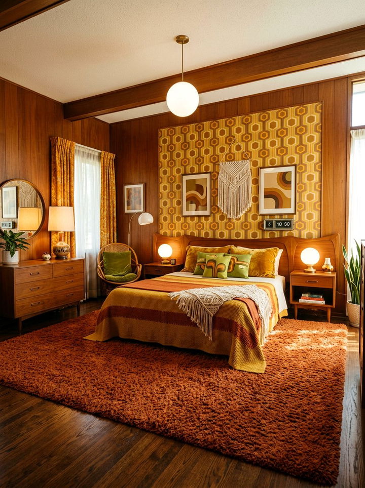 Retro 70s Bedroom - 30 bedroom vision boards