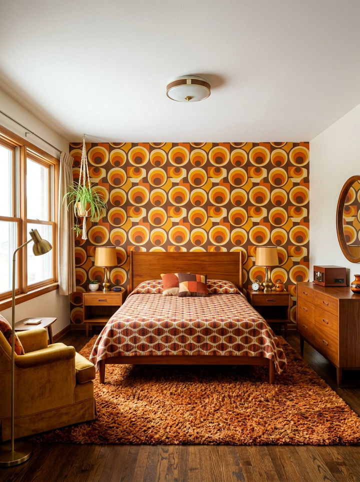 Retro 70s Wallpaper - 30 bedroom wallpapers