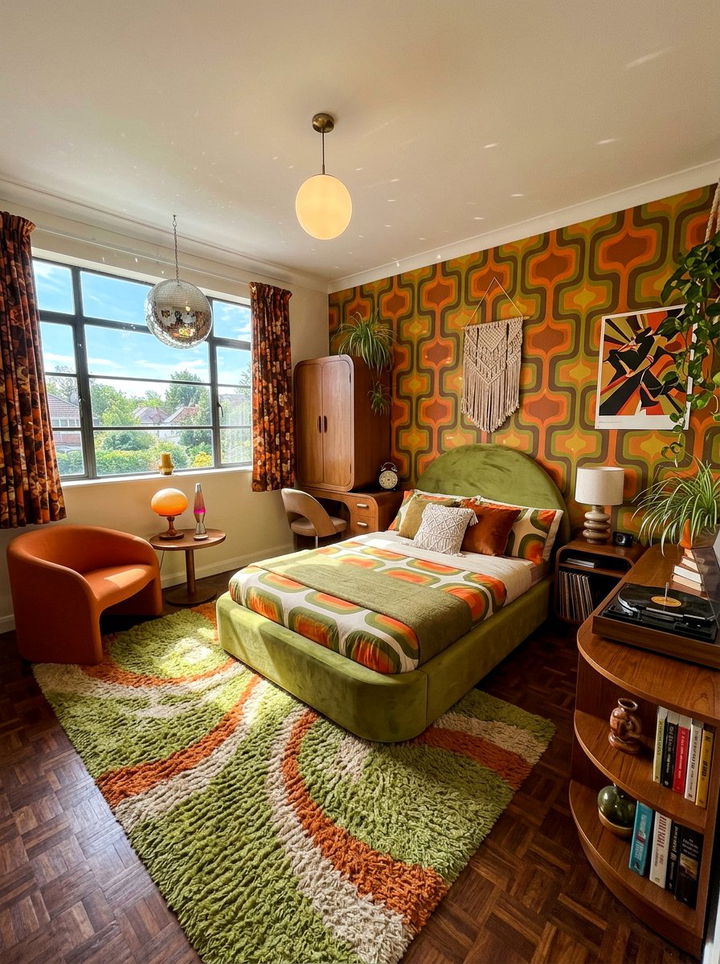 Retro 70s bedroom - 30 teen bedroom ideas