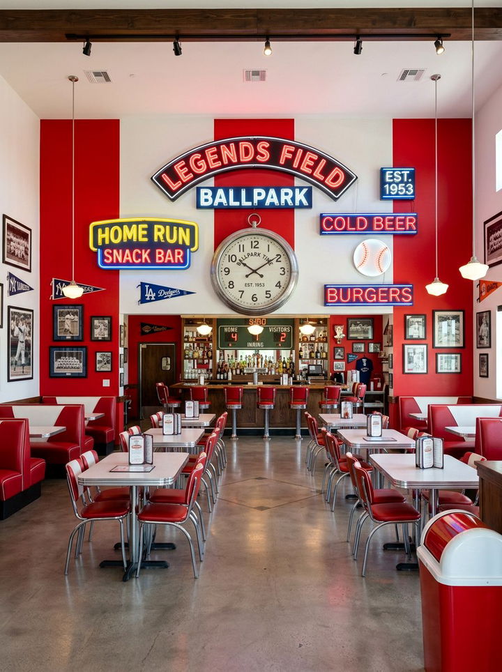 Retro Ballpark Theme - 30 baseball bedroom ideas