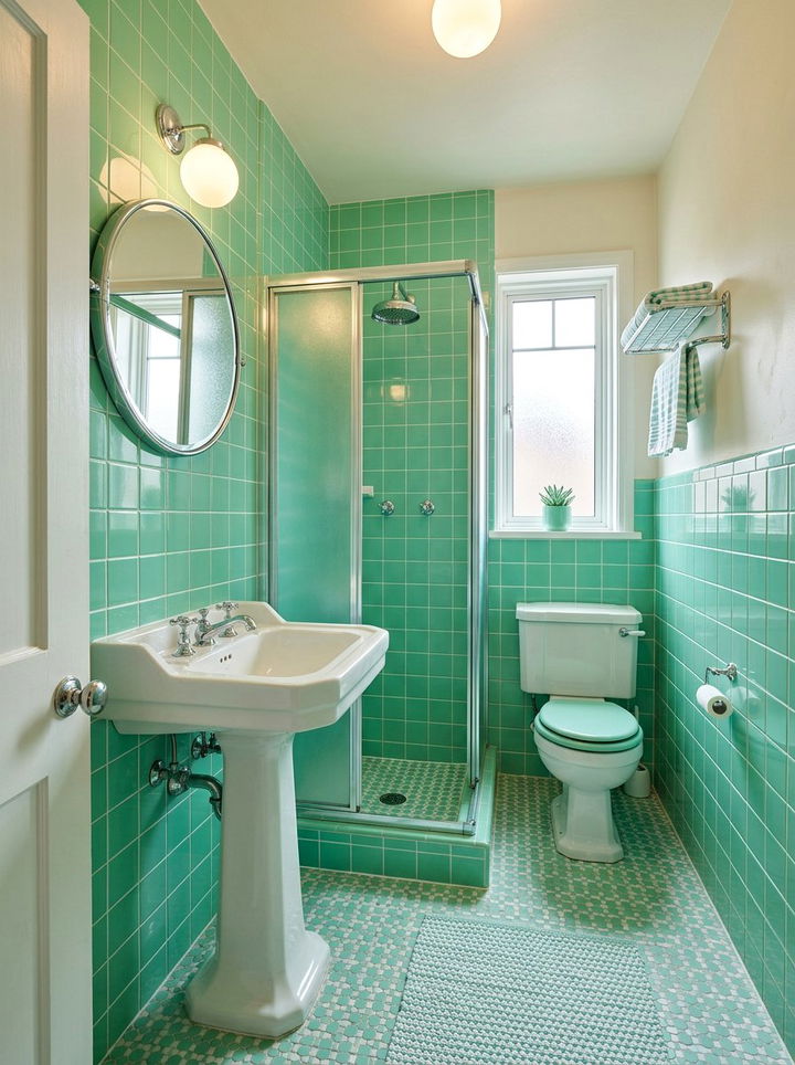 Retro Colorful Ensuite - 30 bedroom ensuite ideas